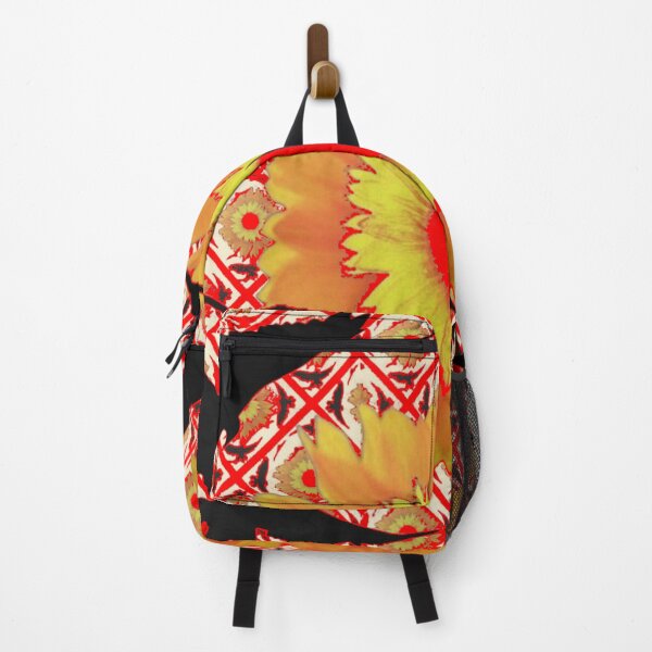Item preview, SOUTHWEST SUNFLOWER ABSTRACT FLYING BIRDS RED ART designed and sold by sharlesart.