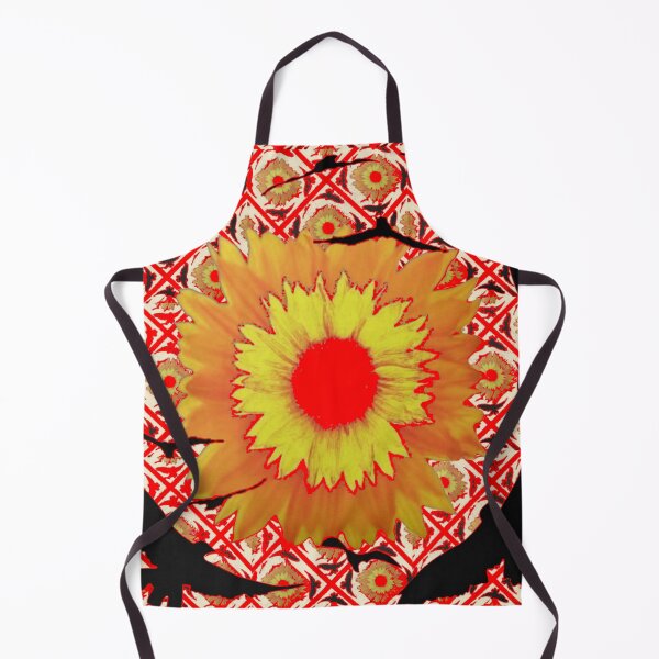 Artikelvorschau, SÜDWESTLICHE SONNENBLUME ABSTRAKTE FLIEGENDE VÖGEL ROT KUNST entworfen und verkauft von sharlesart.