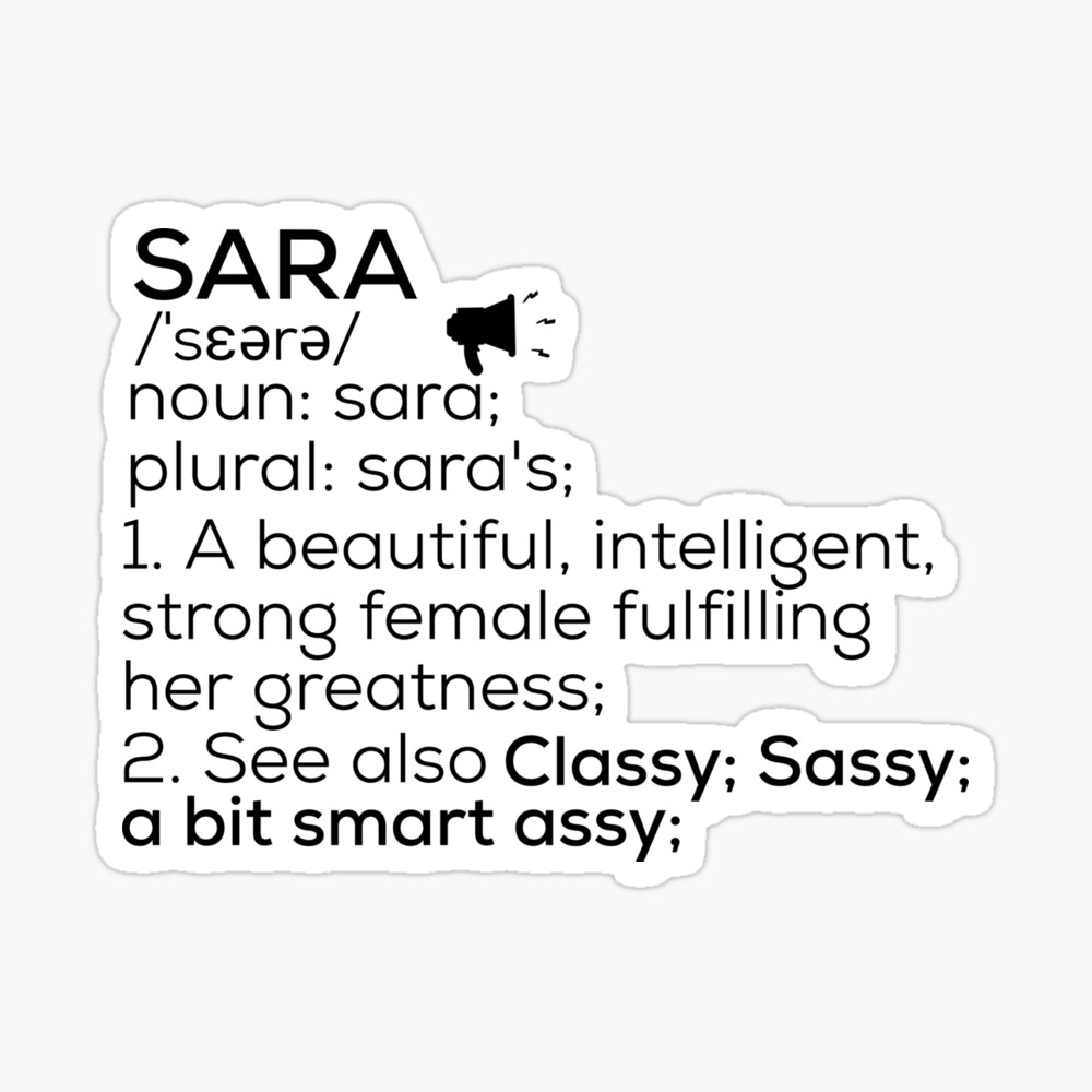 Sara Name Definition Poster for Sale by Teelogic | Redbubble