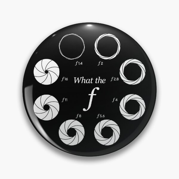 Item preview, What the f - Camera Lens Aperture Roundel f1.4 to f16 (On Black) designed and sold by STUDIO-72.