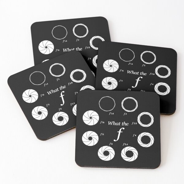 Item preview, What the f - Camera Lens Aperture Roundel f1.4 to f16 (On Black) designed and sold by STUDIO-72.
