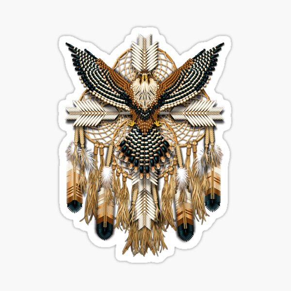 Aplomado Falcon Native American Mandala Sticker