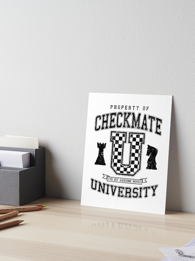 Checkmate University Vintage College Varsity Chess Player Active T-Shirt  for Sale by GrandeDuc