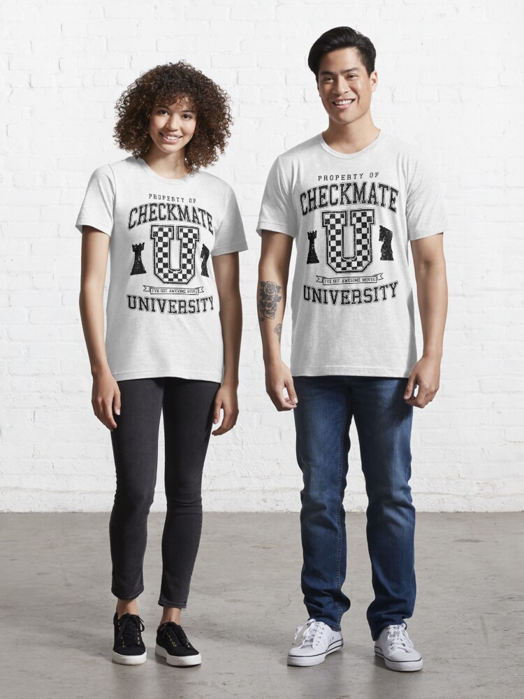 Checkmate University Vintage College Varsity Chess Player T-Shirt