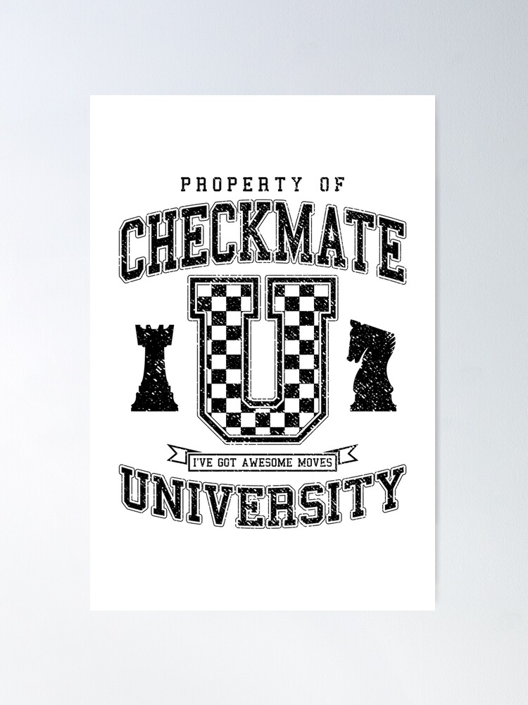 Checkmate University Vintage College Varsity Chess Player Poster for Sale  by GrandeDuc