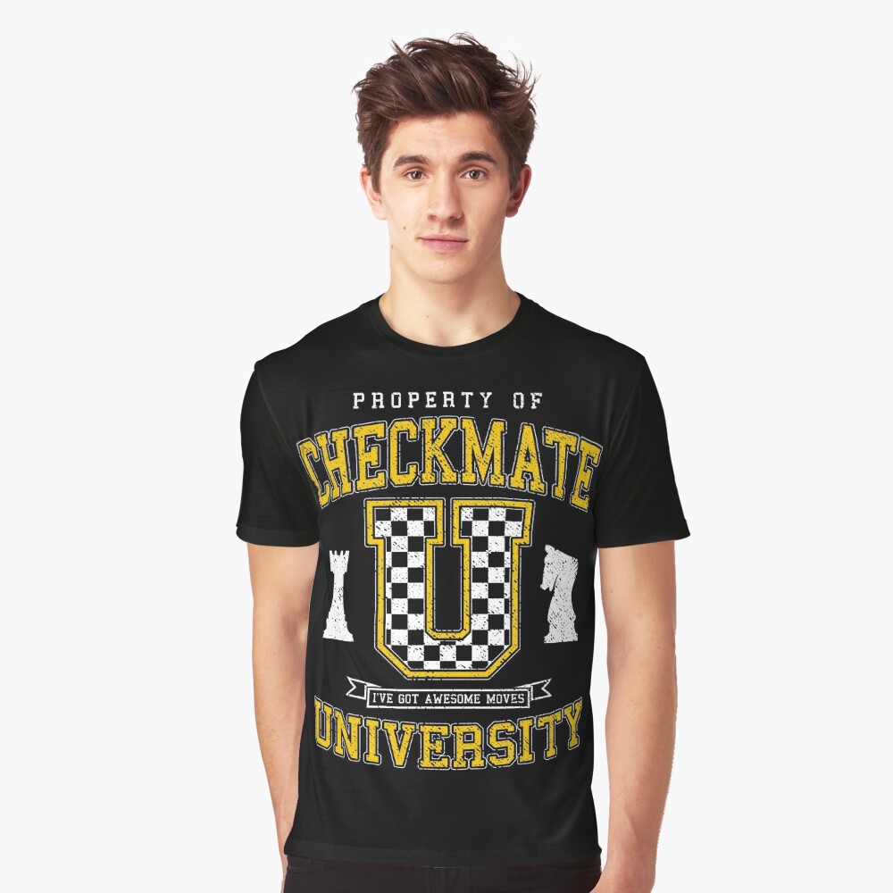 Checkmate University Vintage College Varsity Chess Player Active T-Shirt  for Sale by GrandeDuc