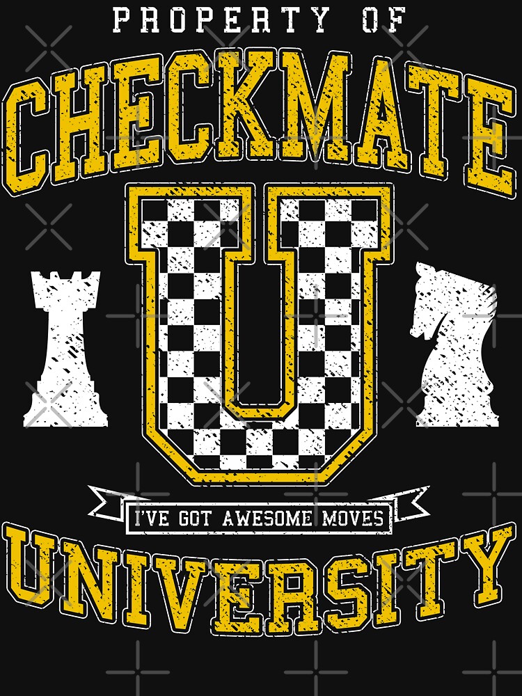 Checkmate University Vintage College Varsity Chess Player Essential  T-Shirt for Sale by GrandeDuc