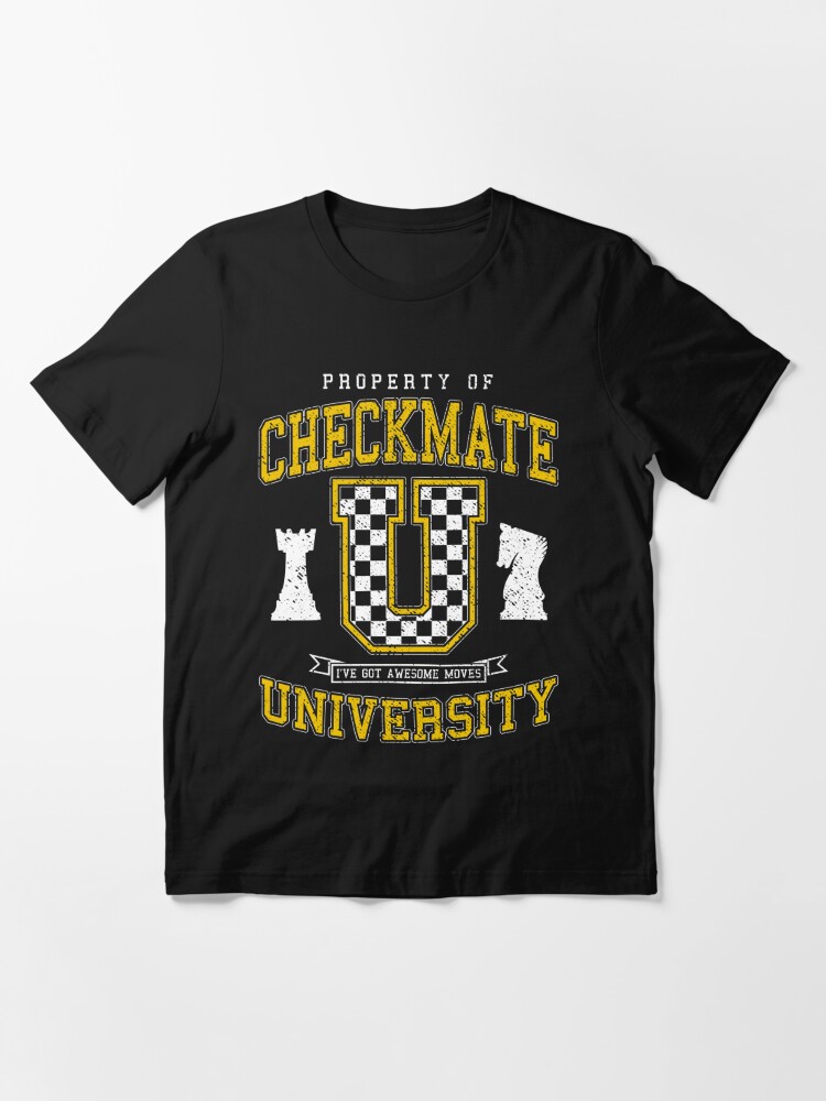 Checkmate University Vintage College Varsity Chess Player Essential  T-Shirt for Sale by GrandeDuc