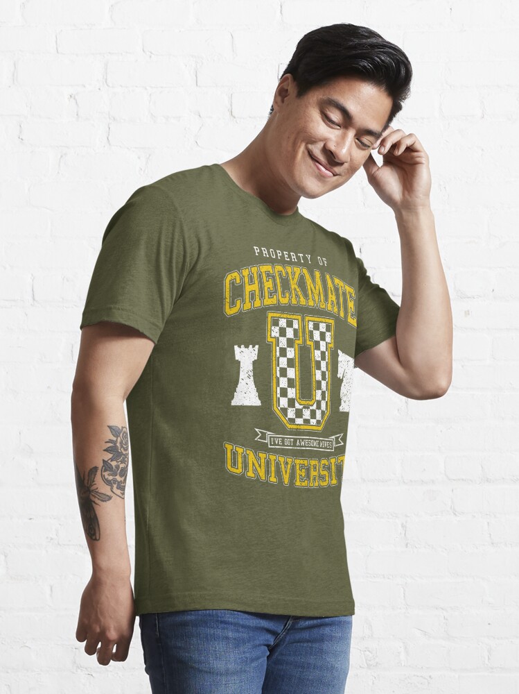 Checkmate University Vintage College Varsity Chess Player Active T-Shirt  for Sale by GrandeDuc