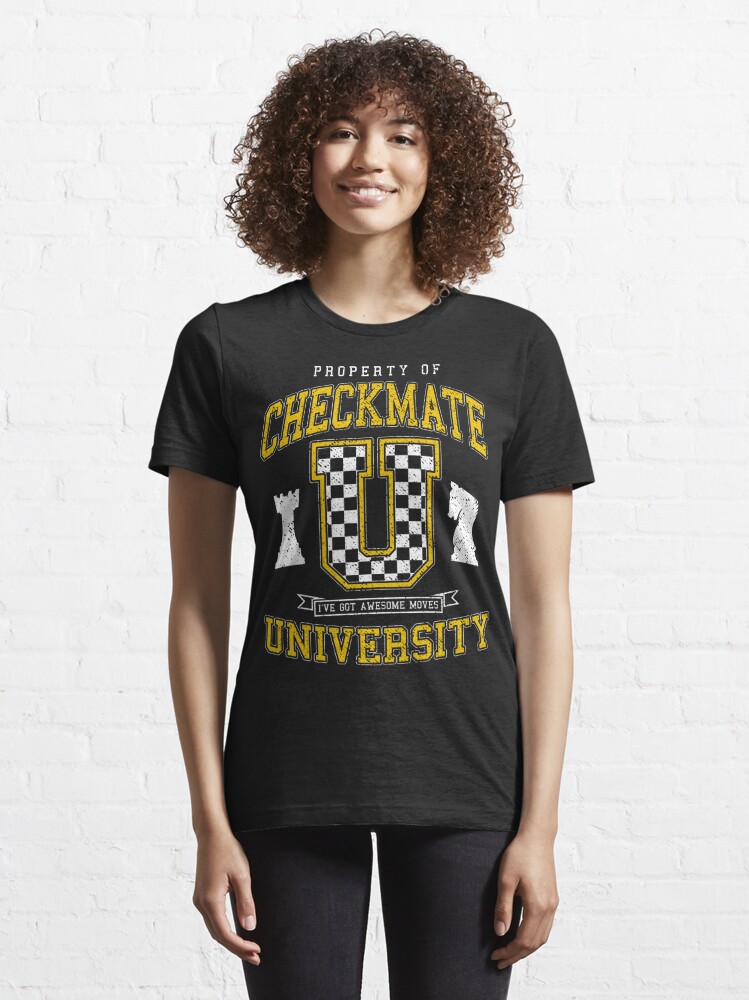 Checkmate University Vintage College Varsity Chess Player Pullover Hoodie