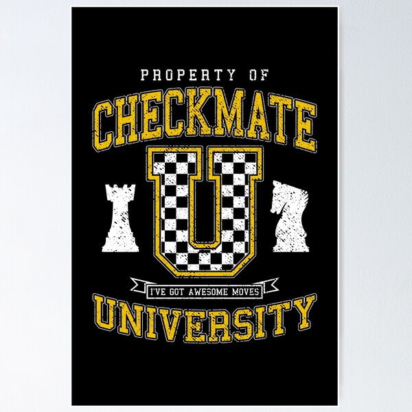 Checkmate University Vintage College Varsity Chess Player Poster for Sale  by GrandeDuc