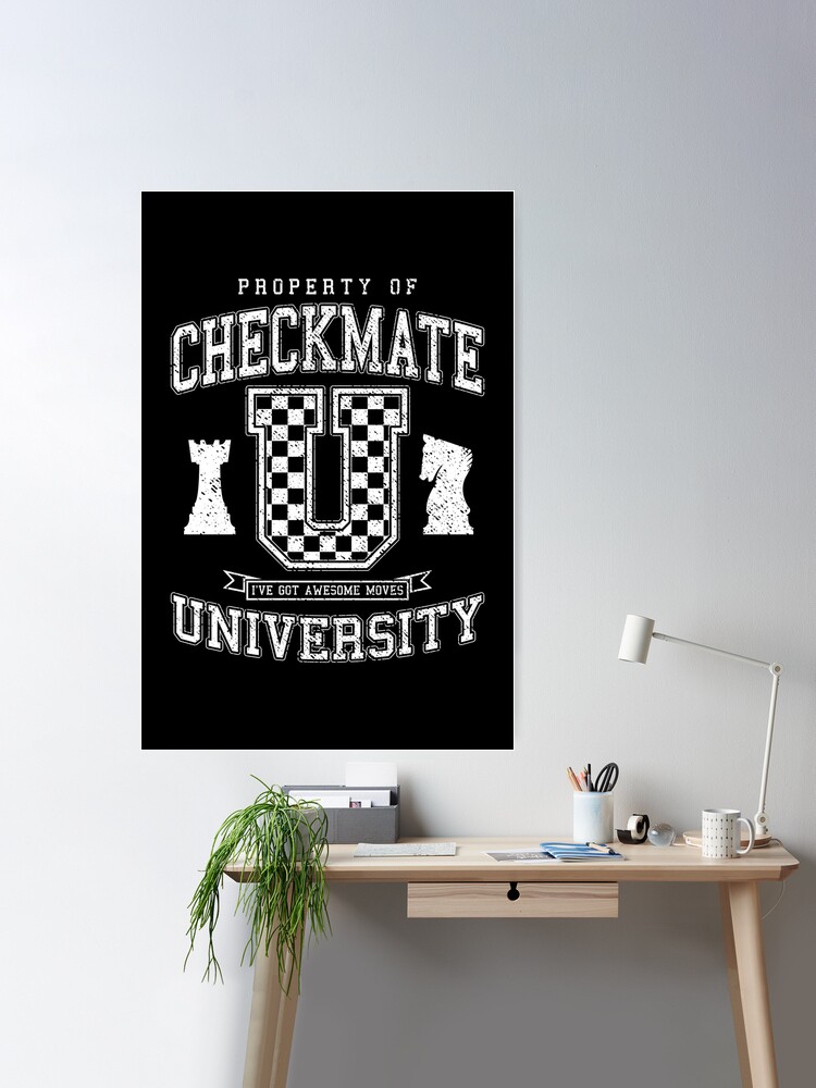 Checkmate University Vintage College Varsity Chess Player Poster for Sale  by GrandeDuc