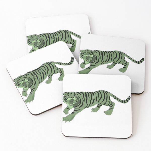 Item preview, Tiger design in green and black designed and sold by seelya83.