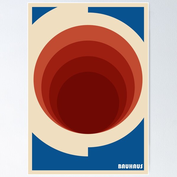 Item preview, Bauhaus - Retro / Art Deco architecture discipline from Berlin, Germany - Available in posters, etc - Rust Circles Minimal designed and sold by crazycollective.