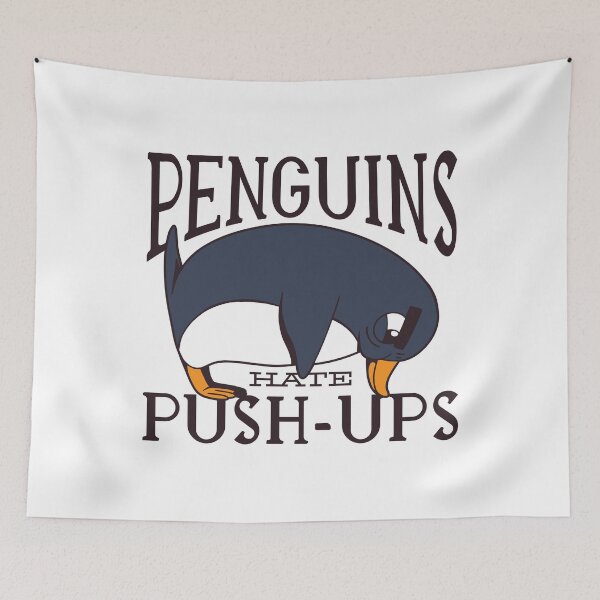 Item preview, Penguins Hate Push-Ups designed and sold by Hoiho Adventure Shirts.