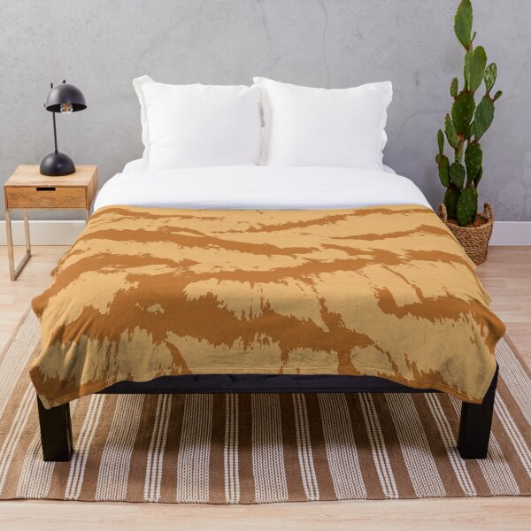 Item preview, Natural wild cat skin background with stripes in warm beige and ochre brown colors designed and sold by InnaEvans.