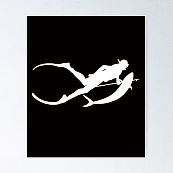 Spearfishing Retro Gift' Poster, picture, metal print, paint by