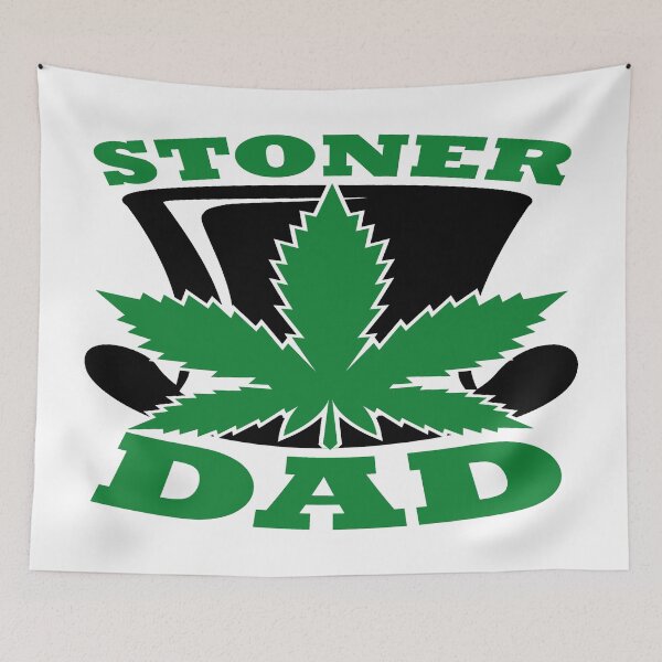 Item preview, Stoner Dad Black Top Hat Cannabis Leaf Father designed and sold by AlteredAtelier.