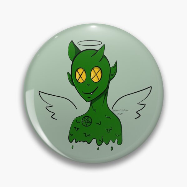 Item preview, Green Demon Angel designed and sold by ashleeobrienart.