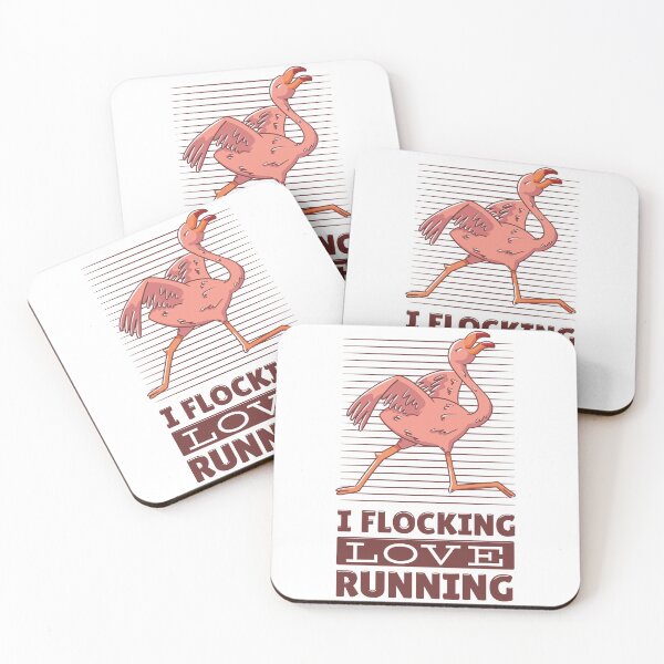 Item preview, I Flocking Love Running Flamingo Fitness designed and sold by Hoiho Adventure Shirts.