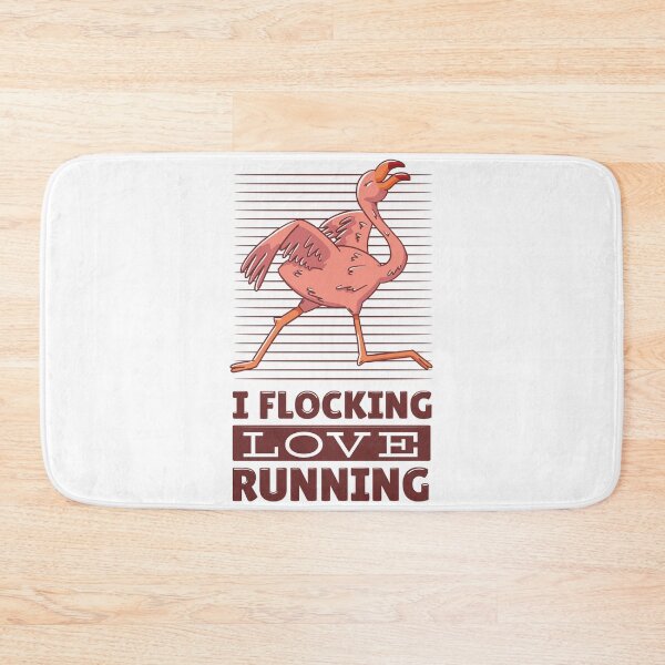 Item preview, I Flocking Love Running Flamingo Fitness designed and sold by Hoiho Adventure Shirts.