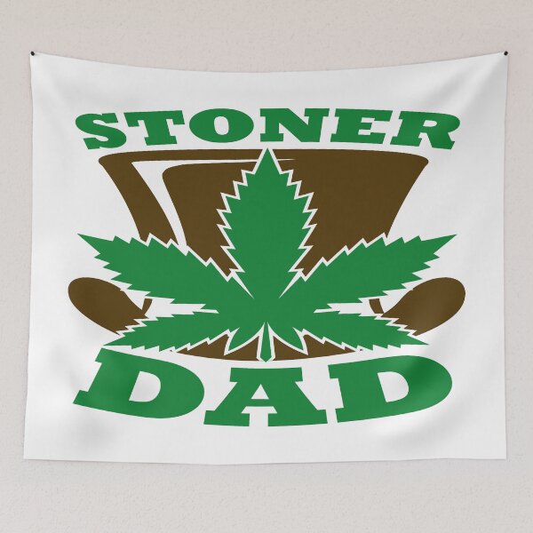 Item preview, Stoner Dad Brown Top Hat Cannabis Leaf Father designed and sold by AlteredAtelier.