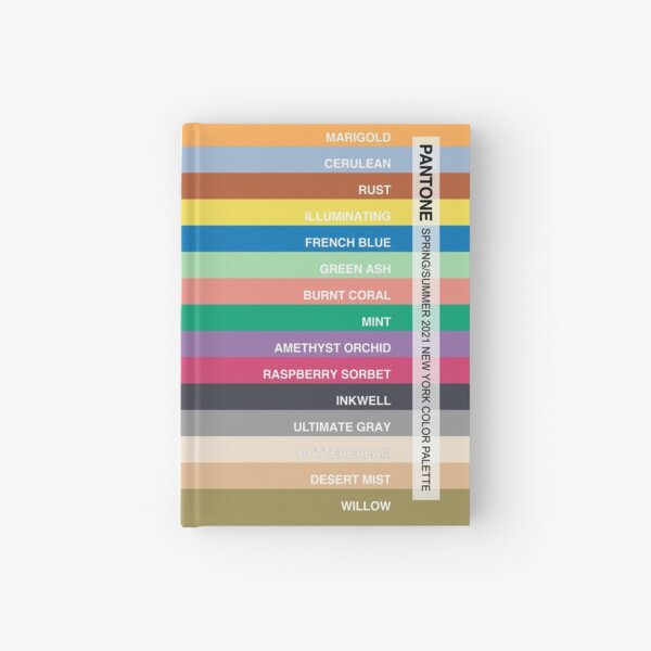 New York Fashion Week Color Palette, Spring/Summer 2021 (Pantone - all 15 colors, with labels) Hardcover Journal