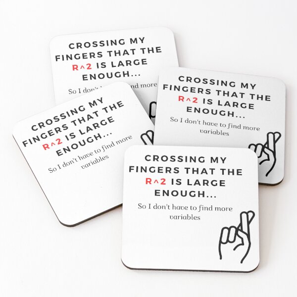 Item preview, Statistics humor about  r square and p value and confidence intervals, econometrics and quantitative economics major jokes designed and sold by ECONTSHIRTS.