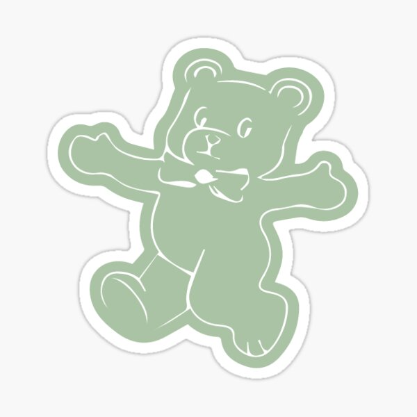 sage green teddy bear