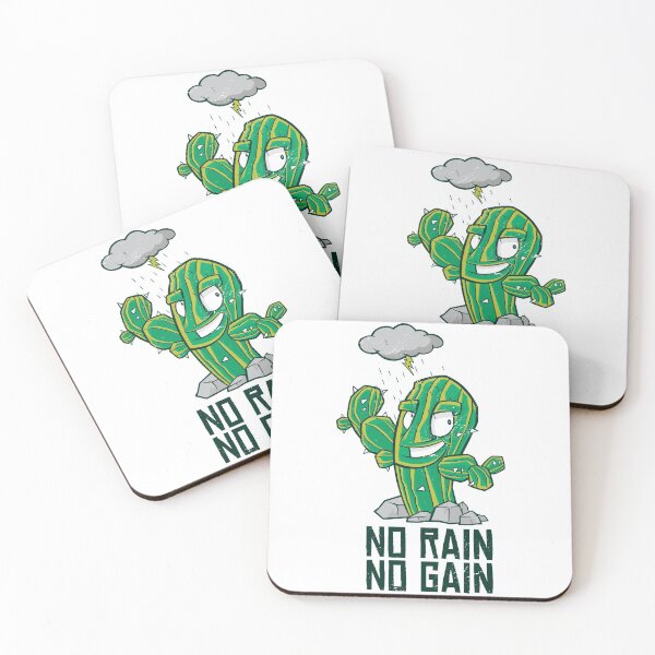 Item preview, No Rain No Gain Cactus Fitness designed and sold by Hoiho Adventure Shirts.