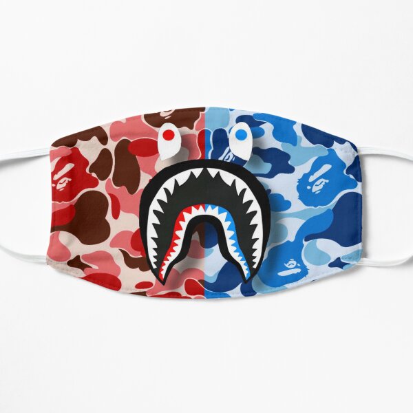 Red Bape Shark Face Masks Redbubble