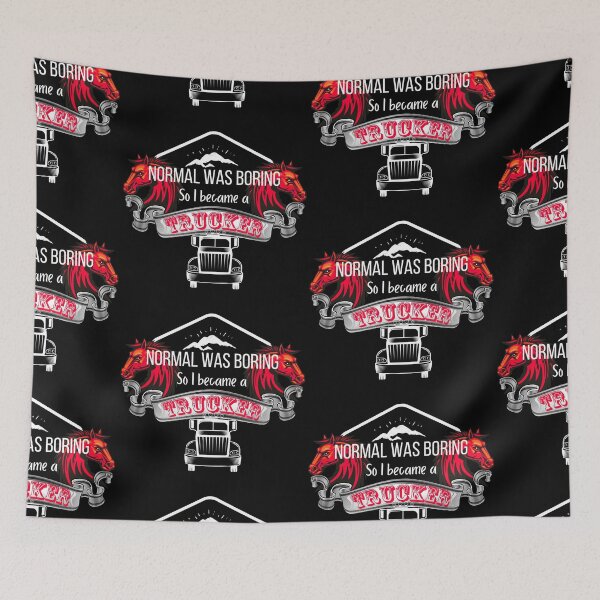 Item preview, Normal is Boring, while Trucking Lifestyle is Exciting designed and sold by Mary Maple.