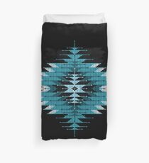 Native American Southwest-Style Turquoise Sunburst Duvet Cover