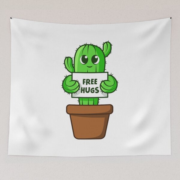 Item preview, Cute Cactus Free Hugs  designed and sold by DIBUJOS2021.