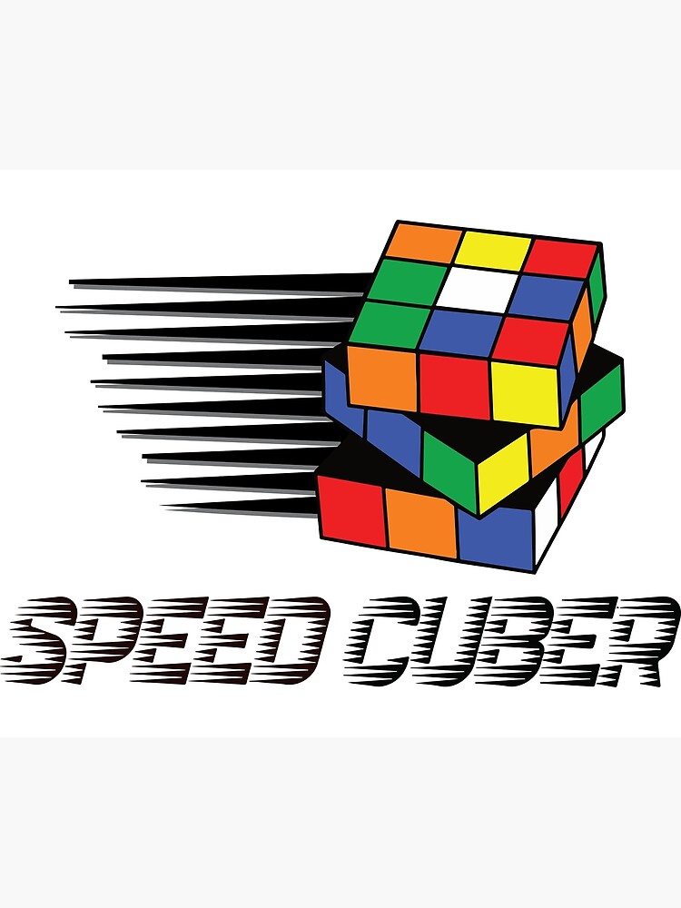 "Speed Cuber" Poster by PuzzleTees Redbubble