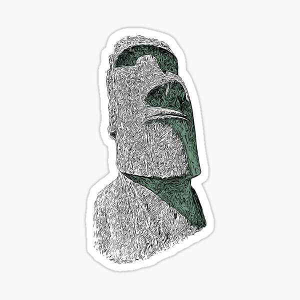 Moai Emoji Stickers for Sale