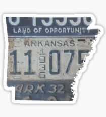 Vintage Arkansas License Plates Sticker