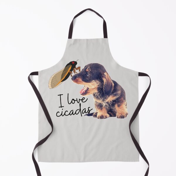 Item preview, Cute Duchshund Dog Loves Cicada Bug designed and sold by Schka.
