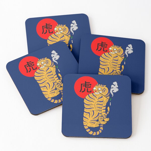 Item preview, a wise japanese tiger smokes 虎  designed and sold by jamal el annague.