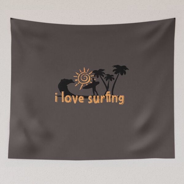 Item preview,  I Love Surfing surf funny surfing beach gift santa surfing beach surfing cornwall fistral beach surfing   designed and sold by AMZBlacKStore.