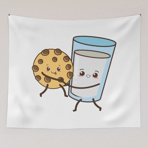 Item preview, Cute Milk and Cookie  designed and sold by DIBUJOS2021.