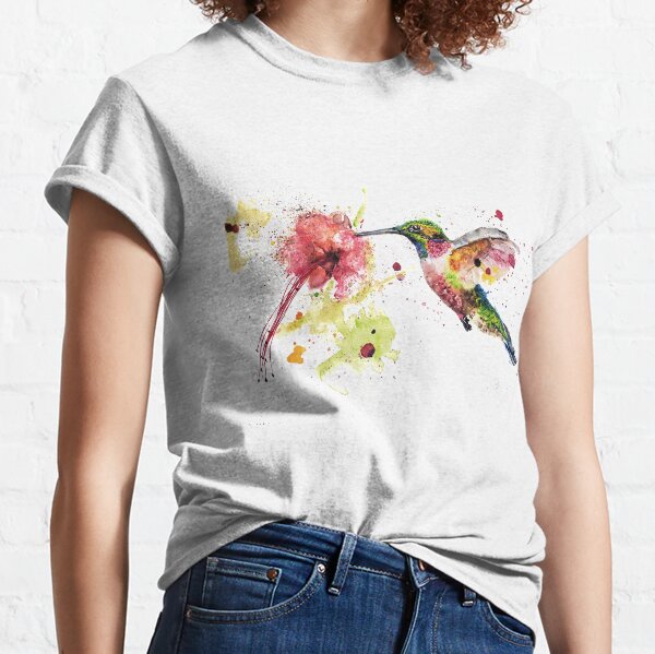Kolibri mit Blume Classic T-Shirt