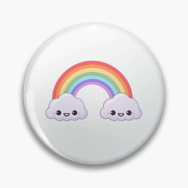 Item preview, Rainbow and Cute Smiling Clouds  designed and sold by DIBUJOS2021.