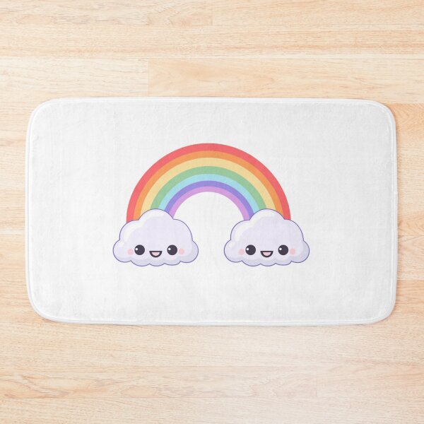 Item preview, Rainbow and Cute Smiling Clouds  designed and sold by DIBUJOS2021.