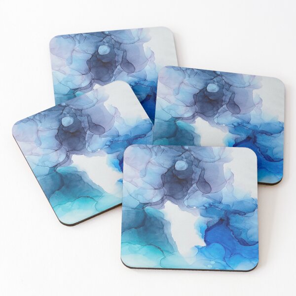 Item preview, Color Explosion 18 - Alcohol Ink Art Blue Lagoon  designed and sold by ApArtPaintings.