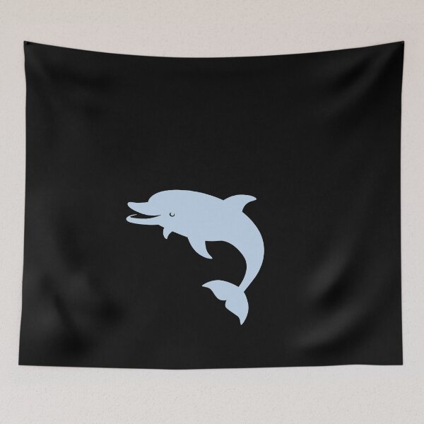 Item preview, Aesthetic Ocean Dolphin in Light Blue Color designed and sold by NechEmpire.