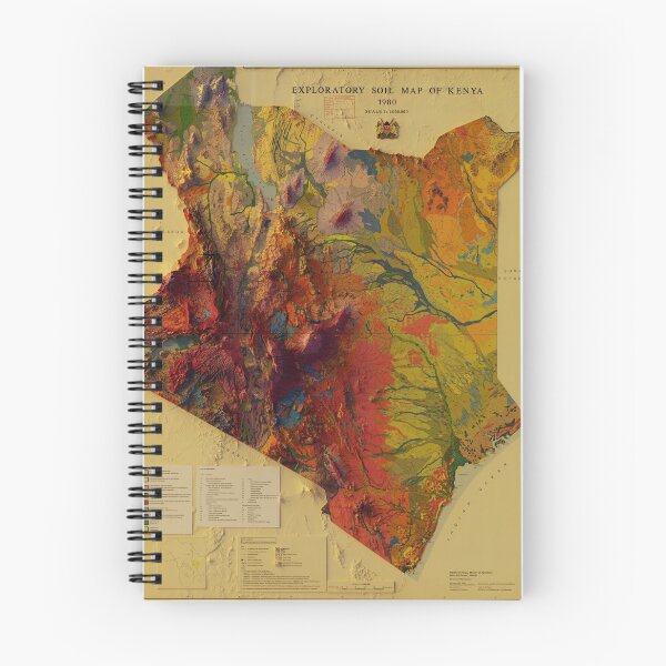 Item preview, 3D Render of Vintage Map of Kenya designed and sold by silentcarto.