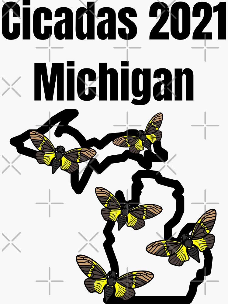 "Cicadas 2021 Michigan" Sticker for Sale by Schka Redbubble