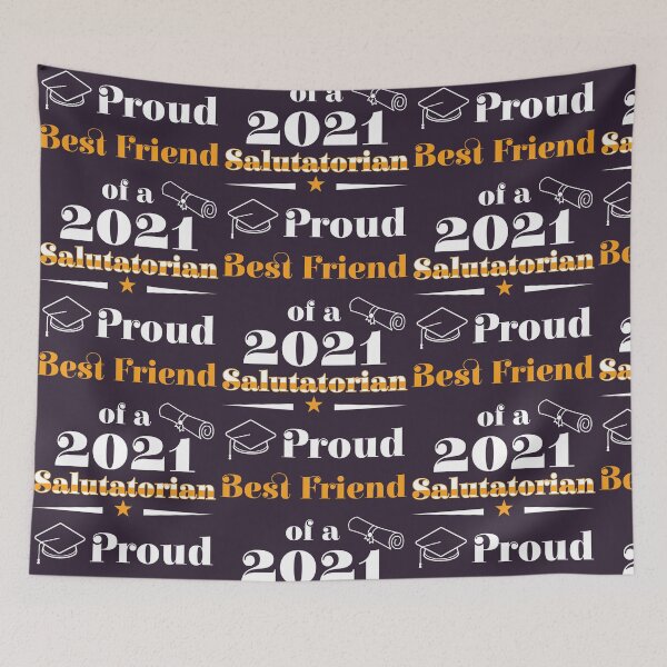 Item preview, Salutatorian Class 2021 Proud Best Friend Family Graduation print designed and sold by doodabobs.