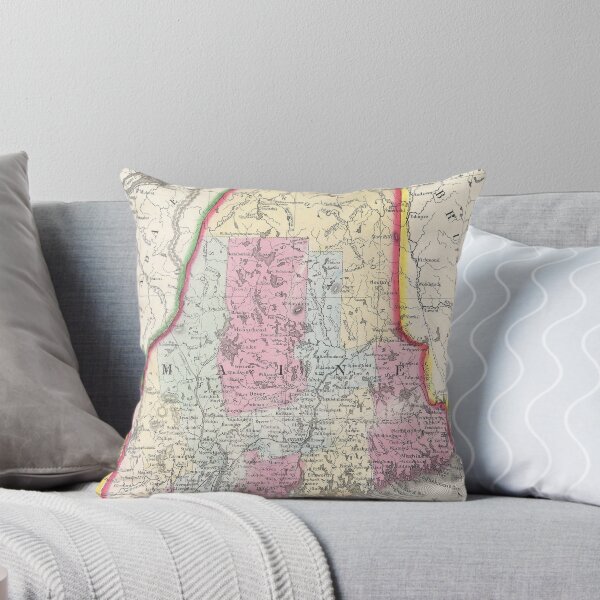 Item preview, Vintage Map of Maine (1864) designed and sold by BravuraMedia.